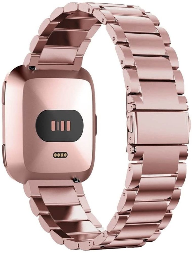 Strap-it Strap-it Bracelet acier Fitbit Versa (rose)