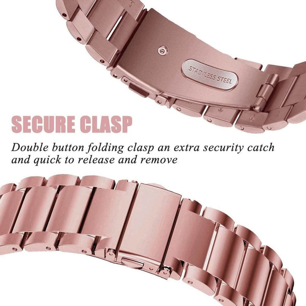 Strap-it Strap-it Bracelet acier Fitbit Versa (rose)
