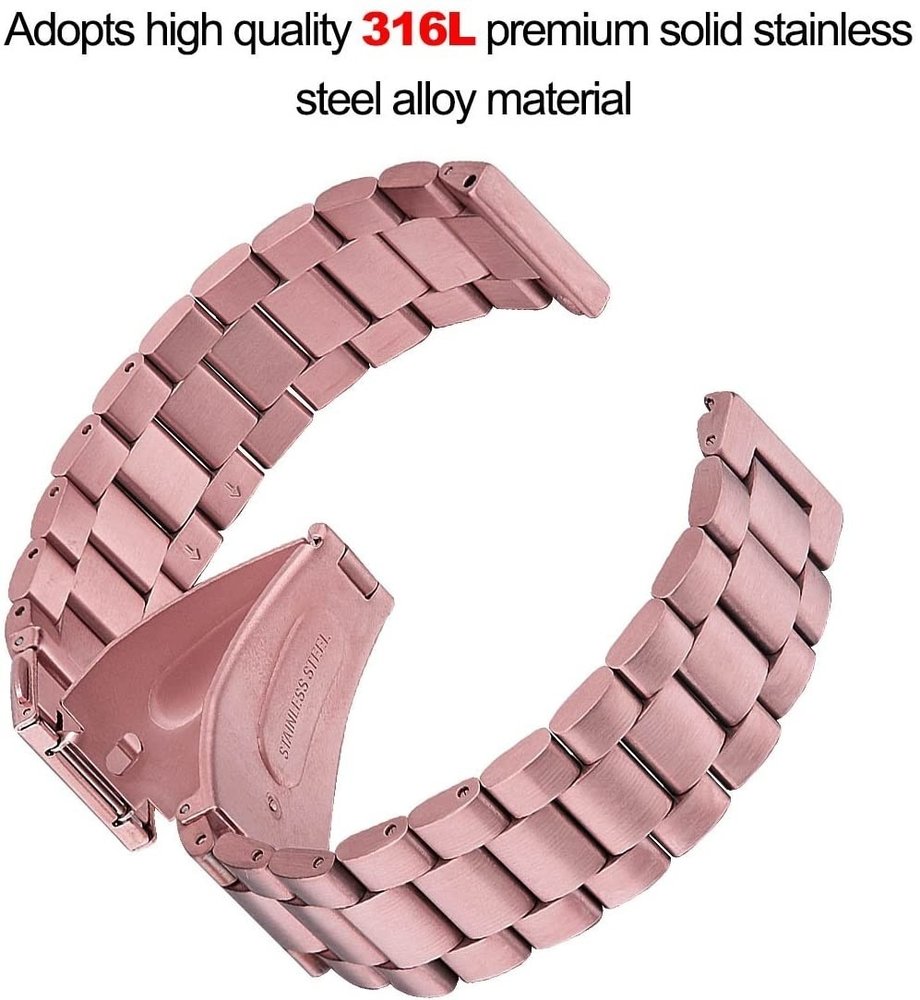 Strap-it Strap-it Bracelet acier Fitbit Versa (rose)