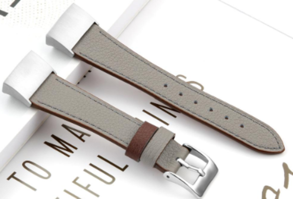 Strap-it Strap-it Bracelet cuir Fitbit Charge 3 (gris foncé) Strap-it Strap-it Bracelet cuir Fitbit Charge 3 (gris foncé)