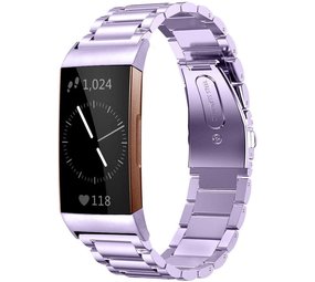 Strap-it Bracelet acier Fitbit Charge 4 (violet)