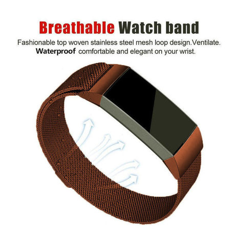 Strap-it Strap-it Bracelet Milanais Fitbit Charge 4 (marron) Strap-it Strap-it Bracelet Milanais Fitbit Charge 4 (marron)