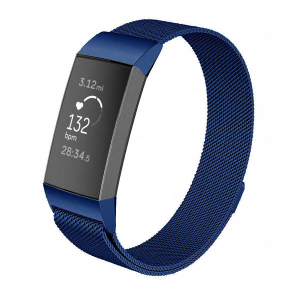 Strap-it Strap-it Bracelet Milanais Fitbit Charge 4 (bleu) Strap-it Strap-it Bracelet Milanais Fitbit Charge 4 (bleu)