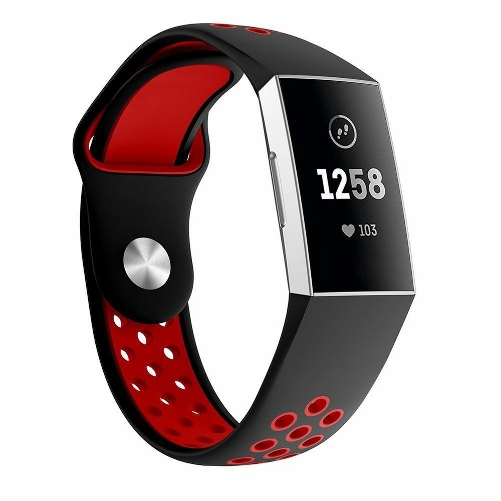 Strap-it Strap-it Bracelet sport Fitbit Charge 4 (noir/rouge)