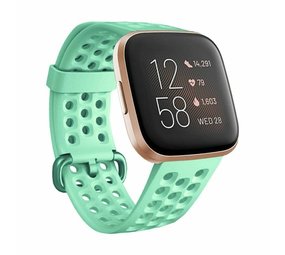 Strap-it Bracelet silicone avec trous Fitbit Versa (aqua)