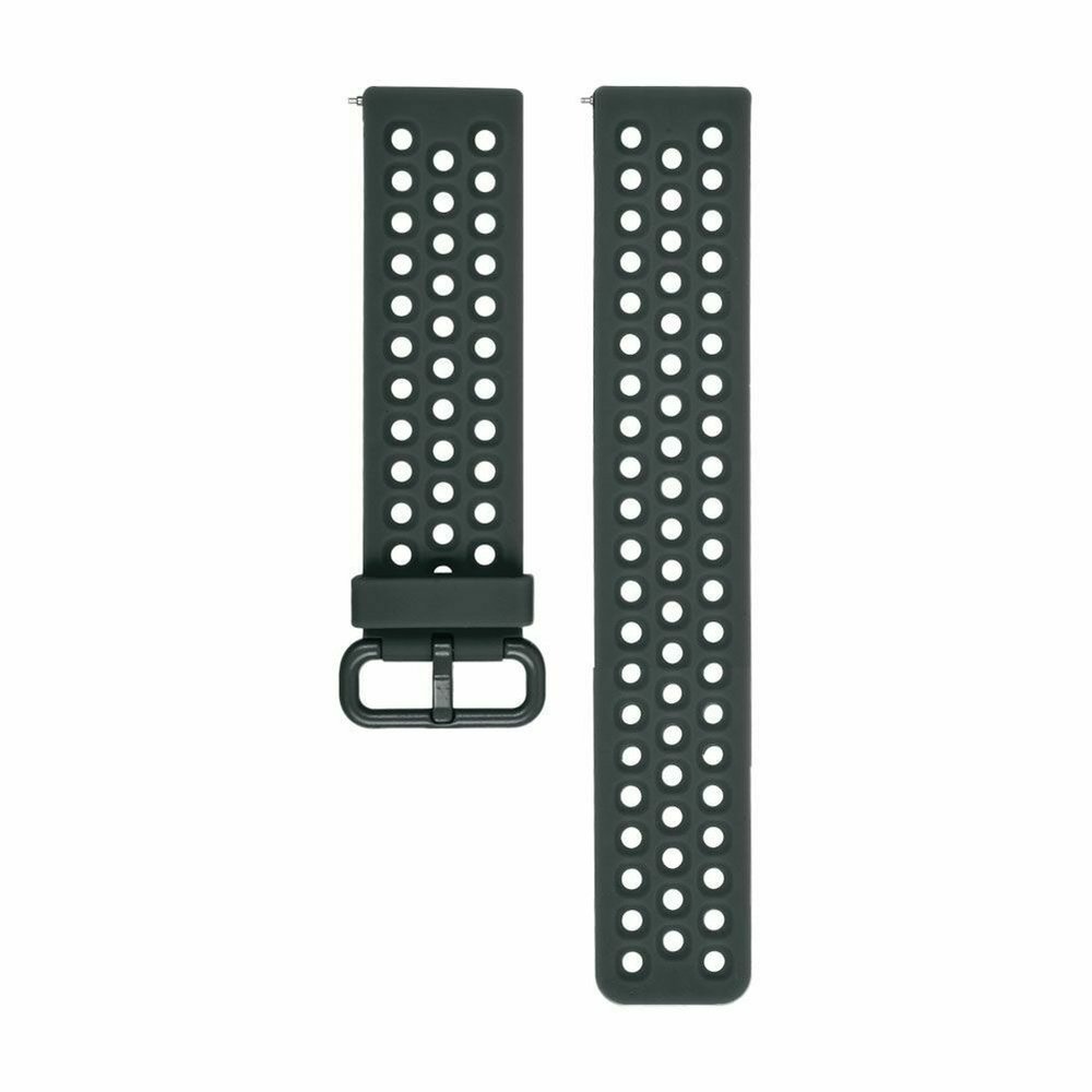 Strap-it Strap-it Bracelet silicone avec trous Fitbit Versa (gris bleu)