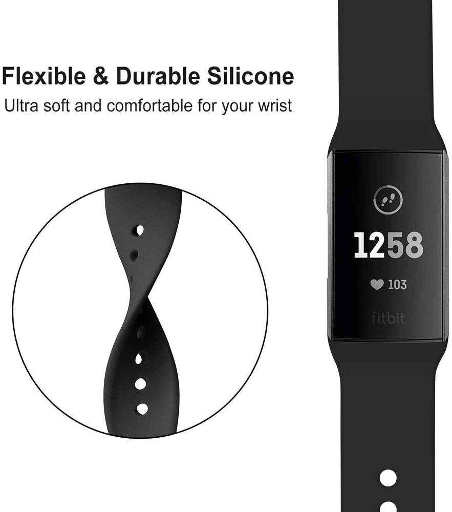 Strap-it Strap-it Bracelet sport Fitbit Charge 4 (noir)