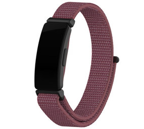Strap-it Bracelet nylon Fitbit Inspire (rouge marron)