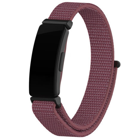 Strap-it Strap-it Bracelet nylon Fitbit Inspire (rouge marron)
