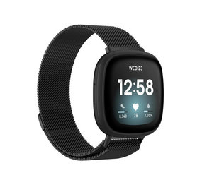 Strap-it Bracelet Milanais Fitbit Versa 3 (noir)