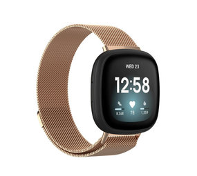 Strap-it Bracelet Milanais Fitbit Versa 3 (or rose)