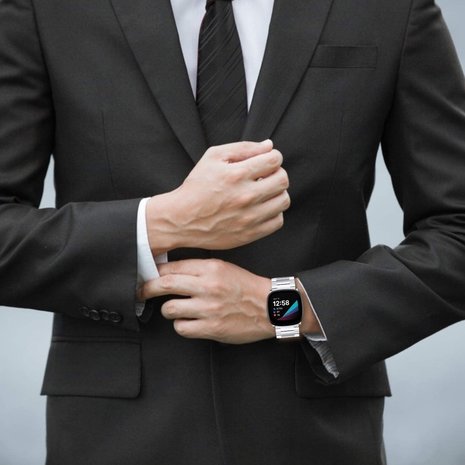 Strap-it Strap-it Bracelet acier Fitbit Versa 3(argent)