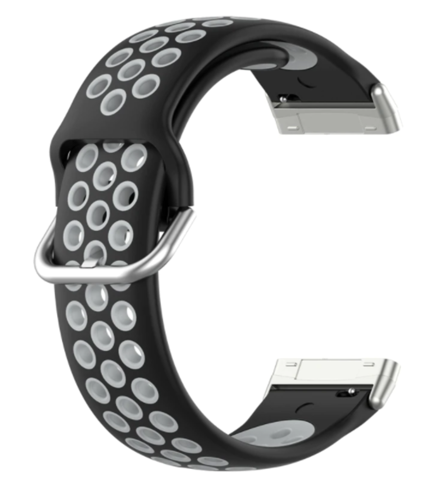 Strap-it Strap-it Bracelet sport Fitbit Sense (noir/gris)