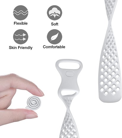 Strap-it Strap-it Bracelet silicone avec trous Fitbit Versa 3 (blanc)