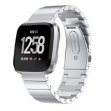 Strap-it Bracelet métal Fitbit Versa (argent)