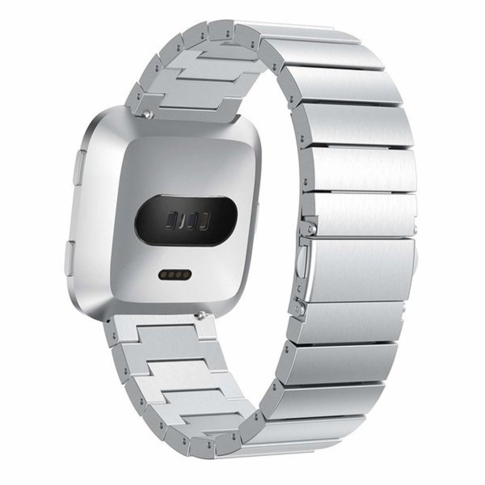 Strap-it Strap-it Bracelet métal Fitbit Versa (argent)