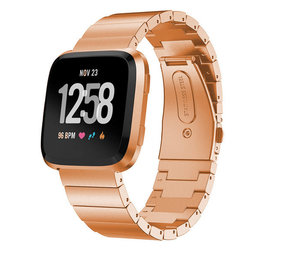 Strap-it Bracelet métal Fitbit Versa (or rose)
