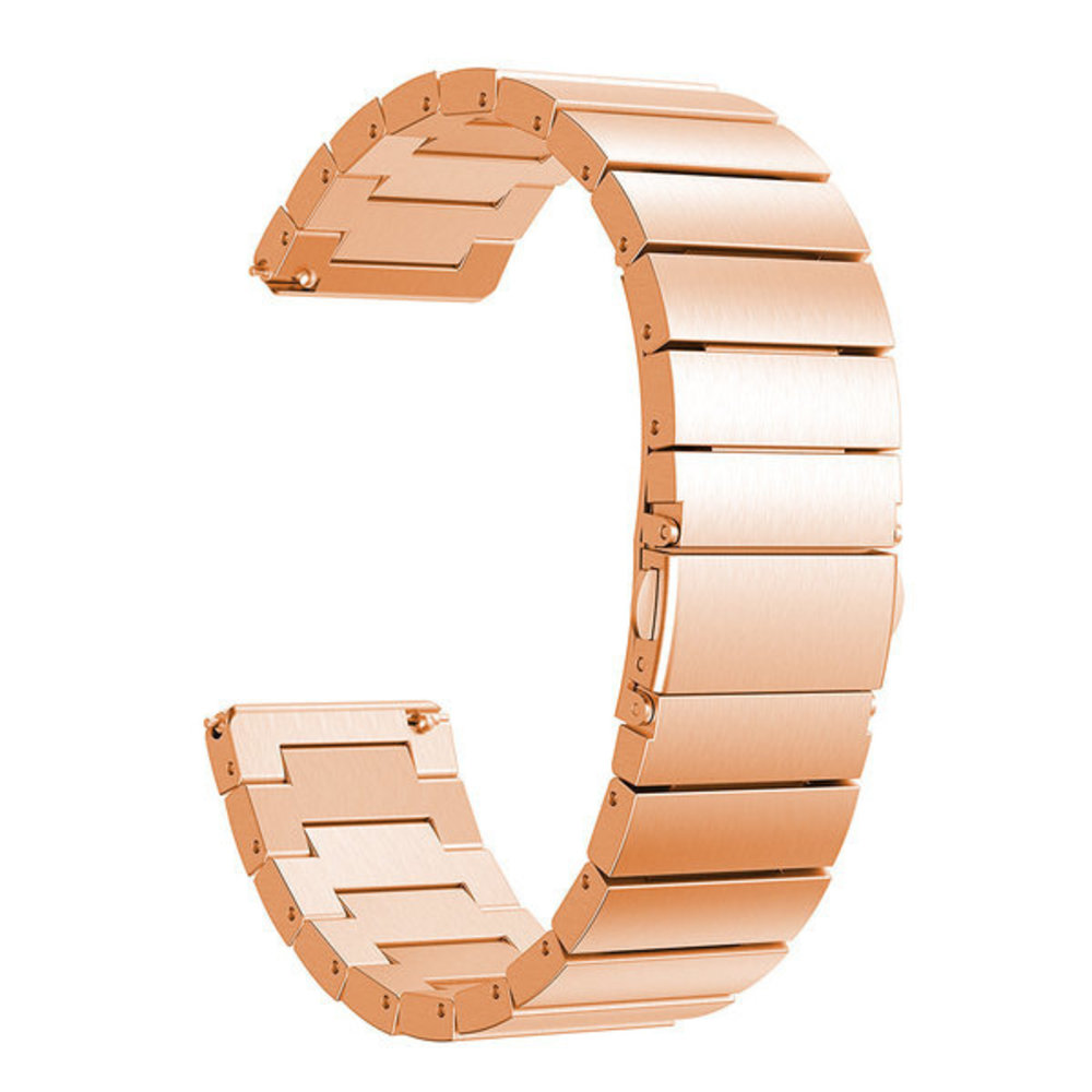 Strap-it Strap-it Bracelet métal Fitbit Versa (or rose)