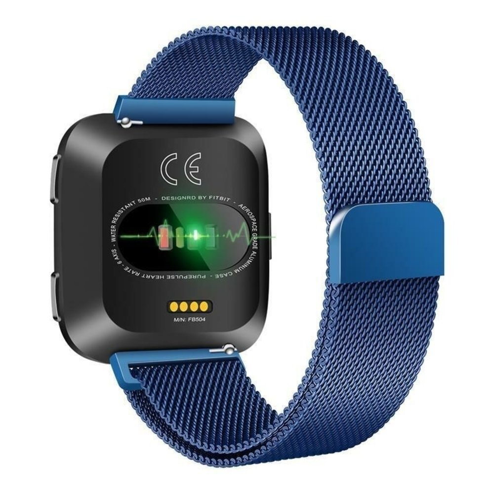Strap-it Strap-it Bracelet Milanais Fitbit Versa (bleu)