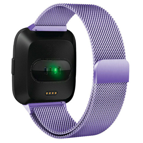 Strap-it Strap-it Bracelet Milanais Fitbit Versa (violet clair)