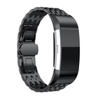 Strap-it Strap-it Bracelet acier dragon Fitbit Charge 2 (noir)