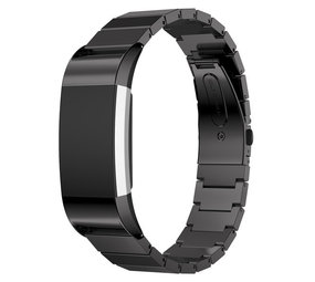 Strap-it Bracelet métal Fitbit Charge 2 (noir)