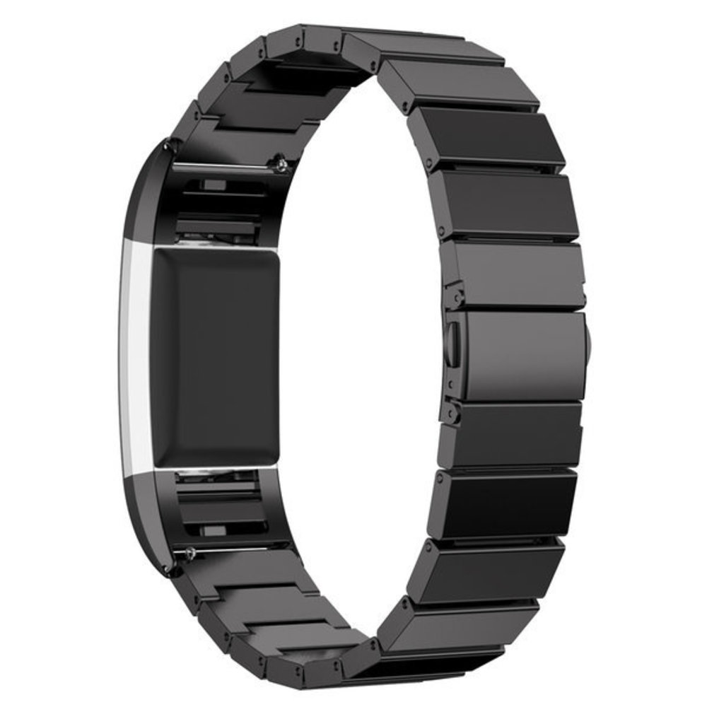 Strap-it Strap-it Bracelet métal Fitbit Charge 2 (noir)
