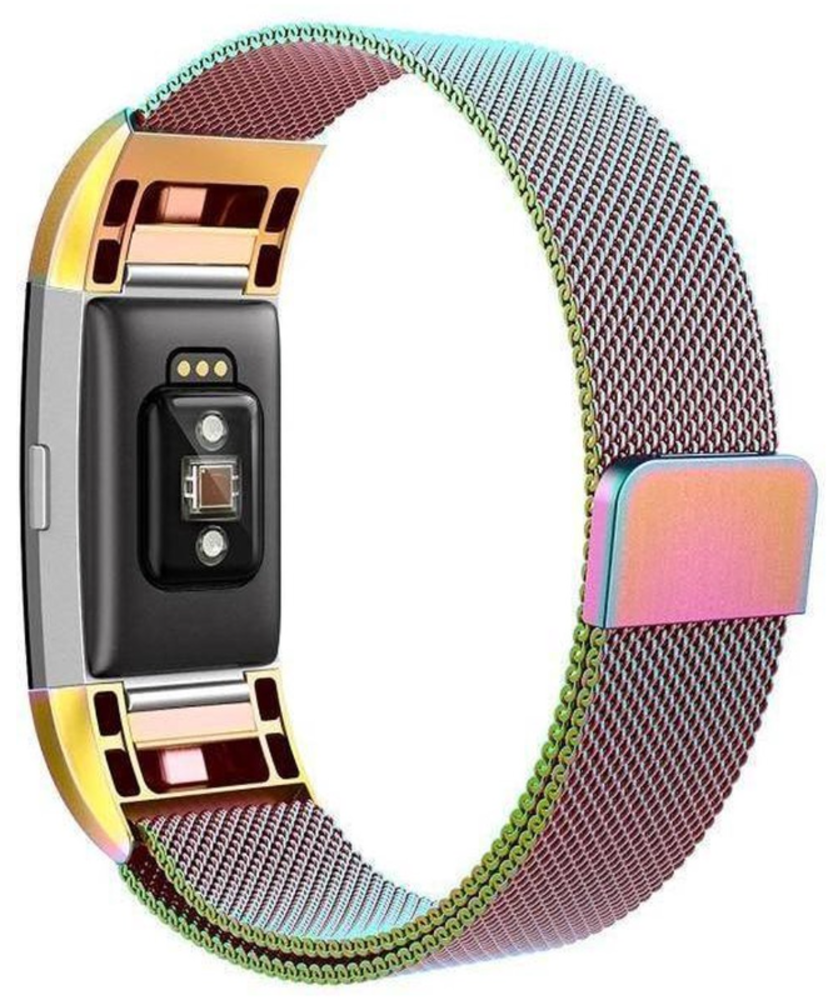 Strap-it Strap-it Bracelet Milanais Fitbit Charge 2 (arc-en-ciel)