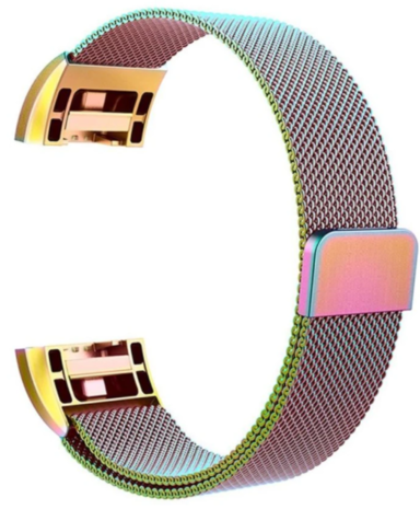 Strap-it Strap-it Bracelet Milanais Fitbit Charge 2 (arc-en-ciel)