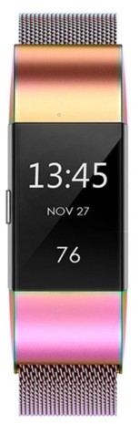 Strap-it Strap-it Bracelet Milanais Fitbit Charge 2 (arc-en-ciel)