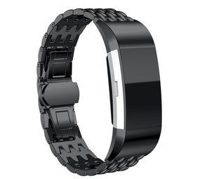 Strap-it Bracelet acier dragon Fitbit Charge 4 (noir)