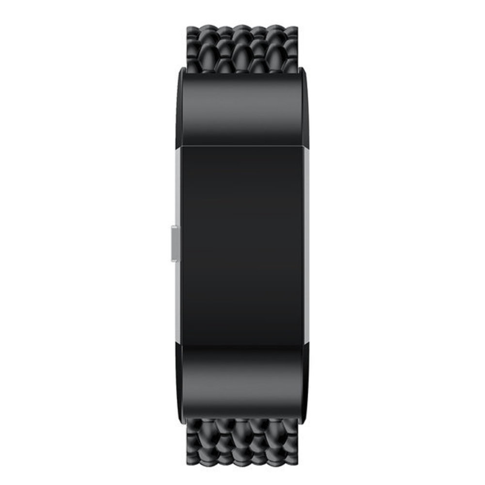 Strap-it Strap-it Bracelet acier dragon Fitbit Charge 4 (noir)