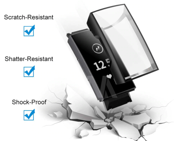 Strap-it Strap-it Coque de protection Fitbit Charge 3/4 TPU (noir)