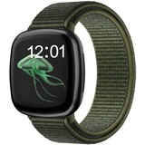 Strap-it Bracelet nylon Fitbit Sense (vert)