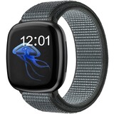 Strap-it Bracelet nylon Fitbit Sense (gris-vert)