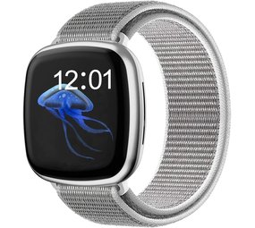 Strap-it Bracelet en nylon Fitbit Sense (coquillage)