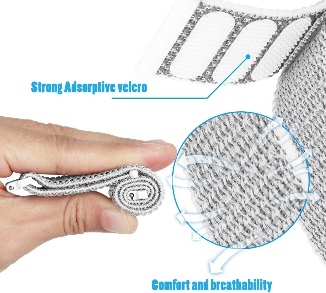 Strap-it Strap-it Bracelet en nylon Fitbit Sense (coquillage)