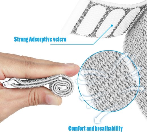 Strap-it Strap-it Bracelet en nylon Fitbit Sense (coquillage)