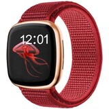 Strap-it Bracelet nylon Fitbit Sense (rouge)