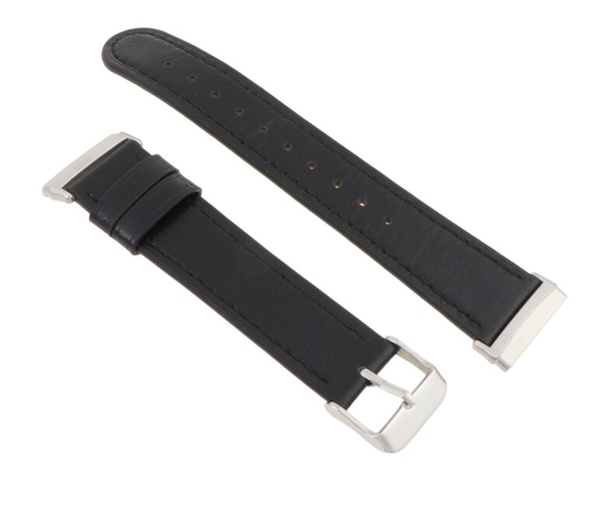 Strap-it Strap-it Bracelet cuir Fitbit Versa 3 (noir classique)