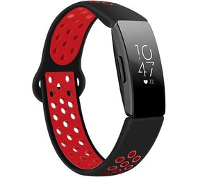 Strap-it Bracelet sport Fitbit Inspire (noir/rouge)