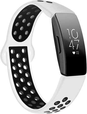 Strap-it Strap-it Bracelet sport Fitbit Inspire (blanc/noir)