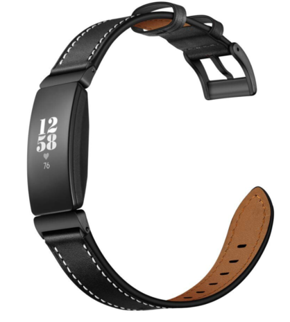 Strap-it Strap-it Bracelet cuir Fitbit Inspire (noir)