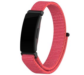 Strap-it Bracelet nylon Fitbit Inspire (rose vif)