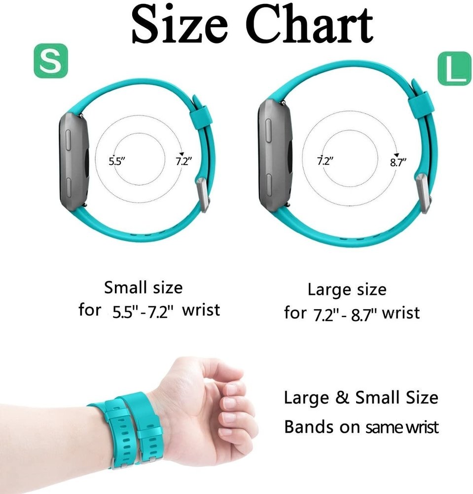Strap-it Strap-it Bracelet silicone Fitbit Versa (turquoise)