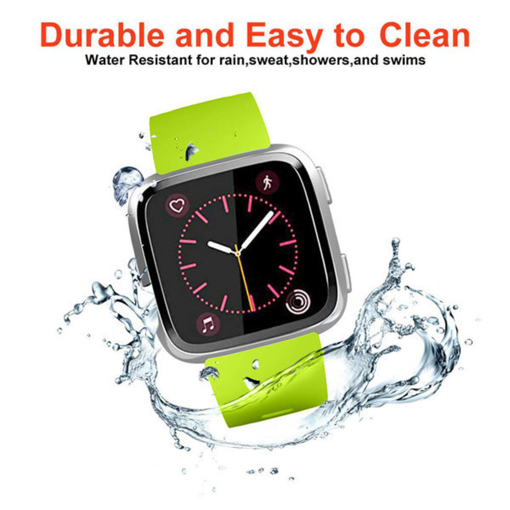 Strap-it Strap-it Bracelet silicone Fitbit Versa (vert clair)