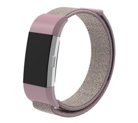 Strap-it Bracelet nylon Fitbit Charge 2 (rose sable)     