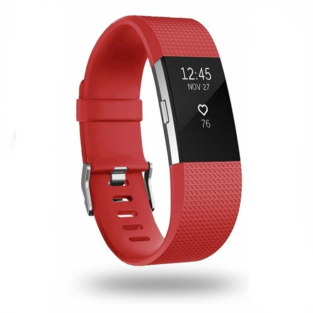 Strap-it Strap-it Bracelet silicone Fitbit Charge 2 (rouge)