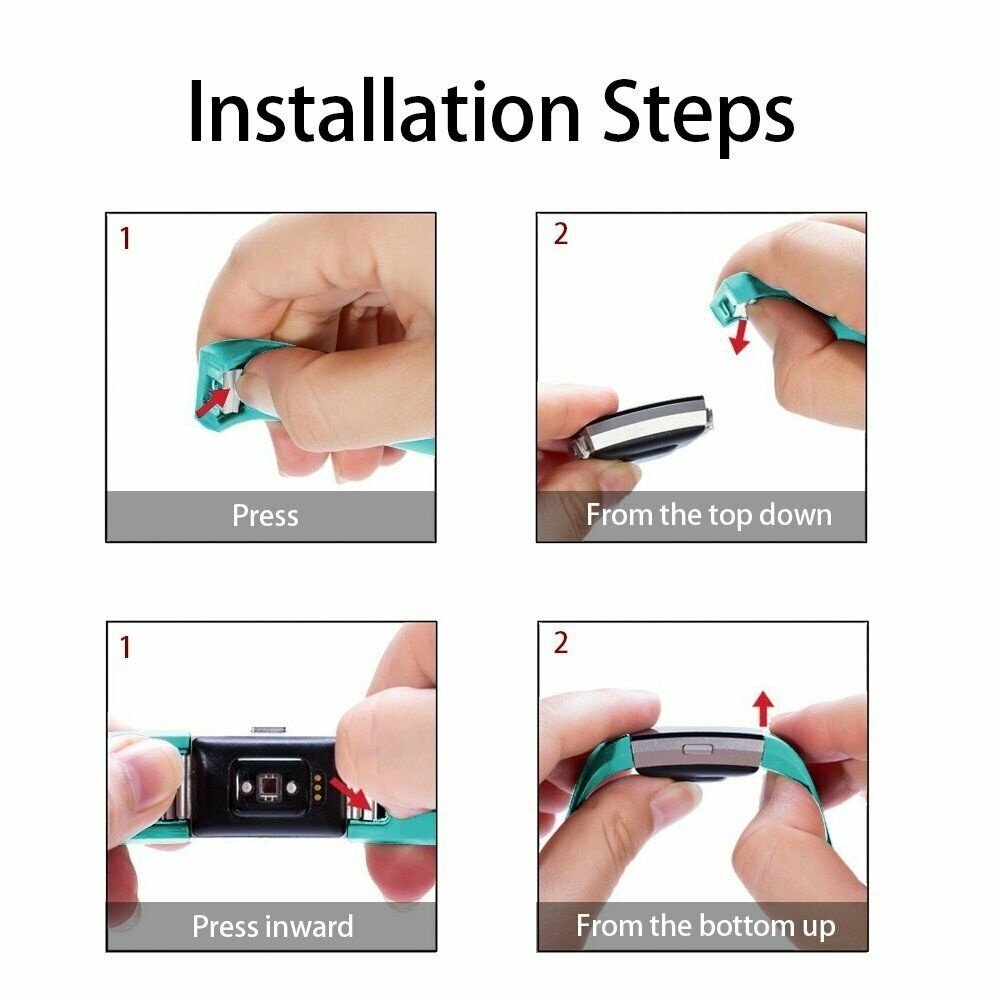 Strap-it Strap-it Bracelet silicone Fitbit Charge 2 (aqua)