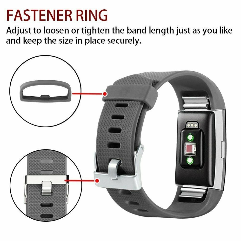 Strap-it Strap-it Bracelet silicone Fitbit Charge 2 (gris)